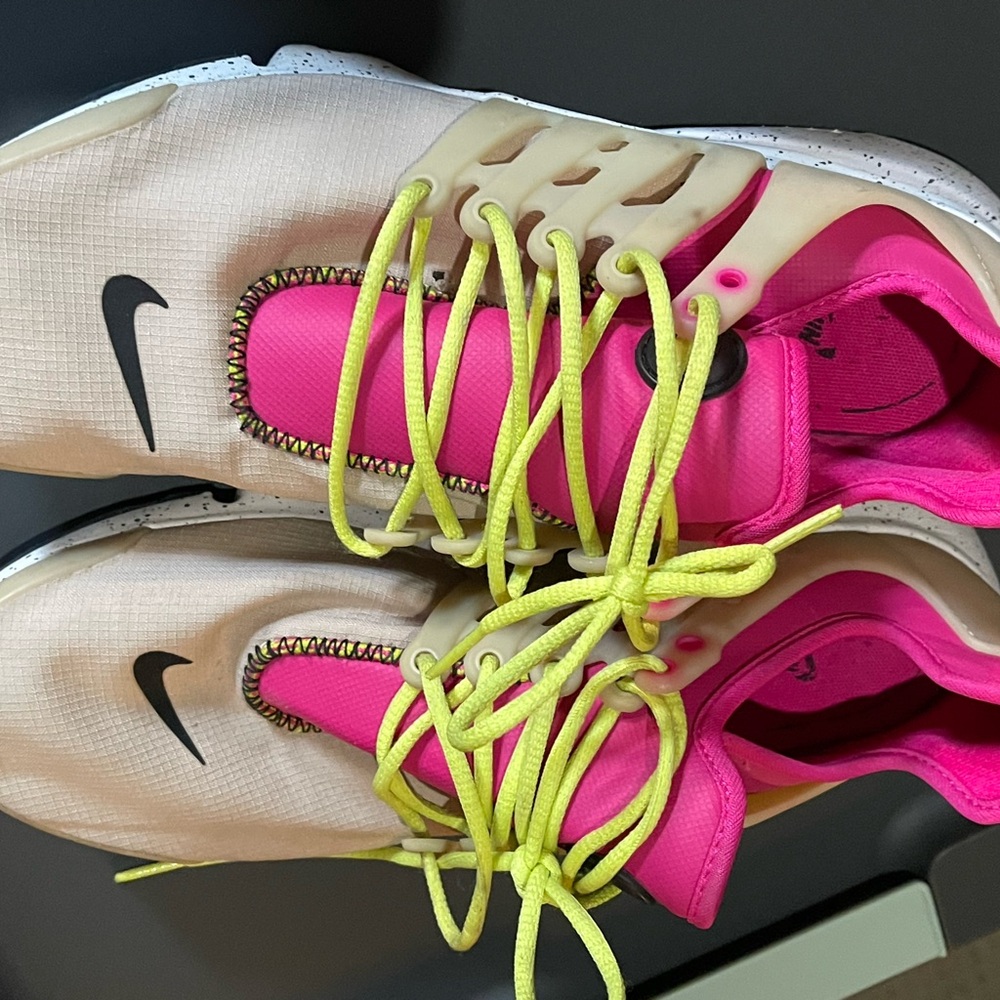 Nike Women's Pink and Beige Sneakers